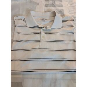 Champions Tour‎ Mens Golf Polo Shirt XXL White Navy Stripe Performance